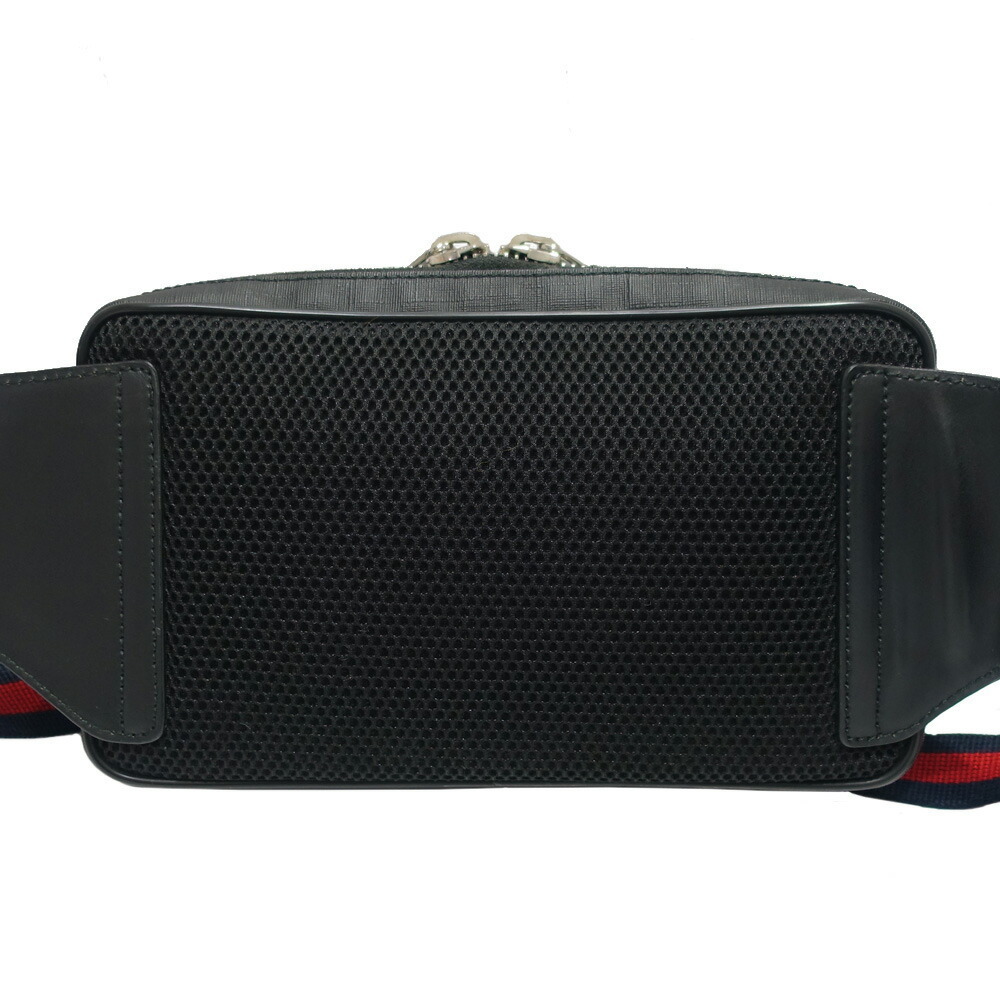 Gucci Body Bag Webline Gg Supreme Leather Black Waist Bum Bag